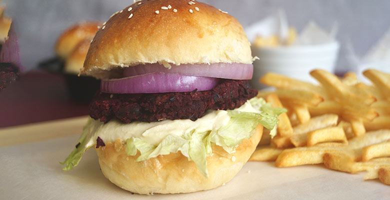 Displays more block tools Beetroot Burgers - The Meatiest Meat-less Burgers You'll Ever Have