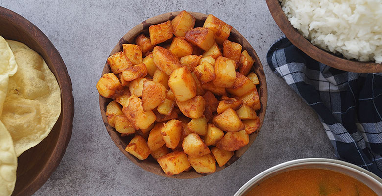 South Indian Style Roast Potatoes (Karacurry)